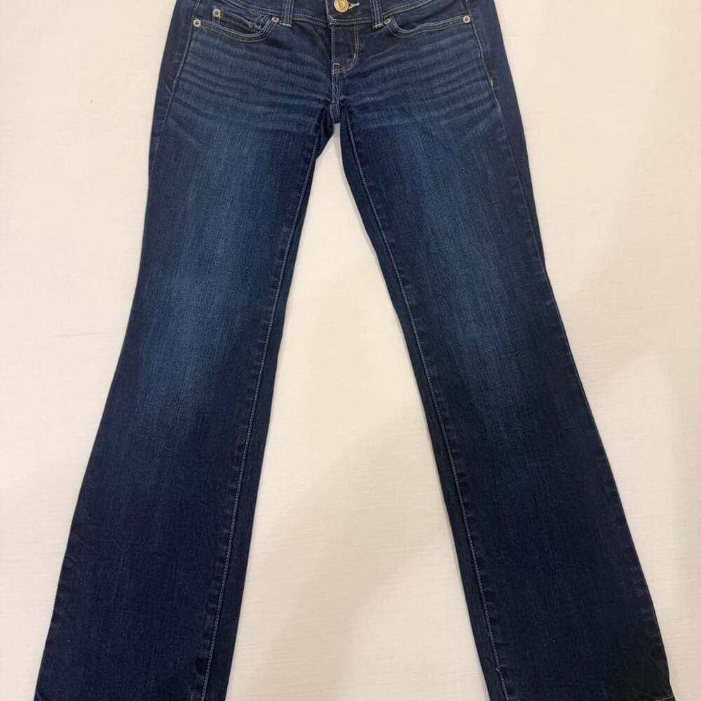 American Eagle Outfitters Slim Boot Jeans Size 0 Short Dark Wash Stretch Denim